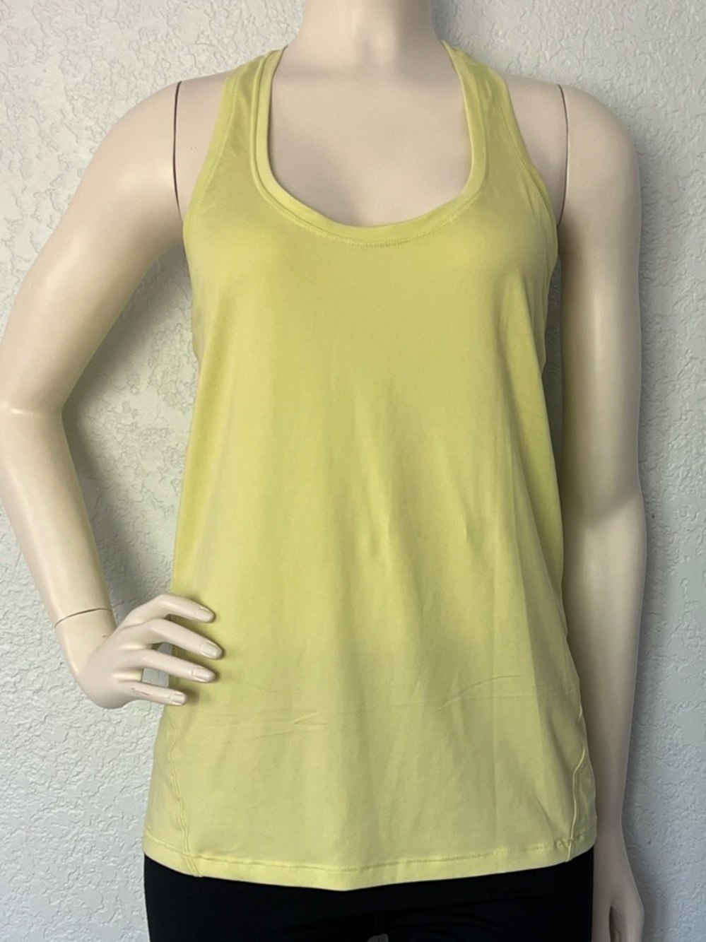 Yogalicious Yellow Racerback Tank Top Yoga Workout Gym Athletic Womens Small